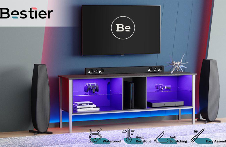 Bestier TV Stand with LED Light